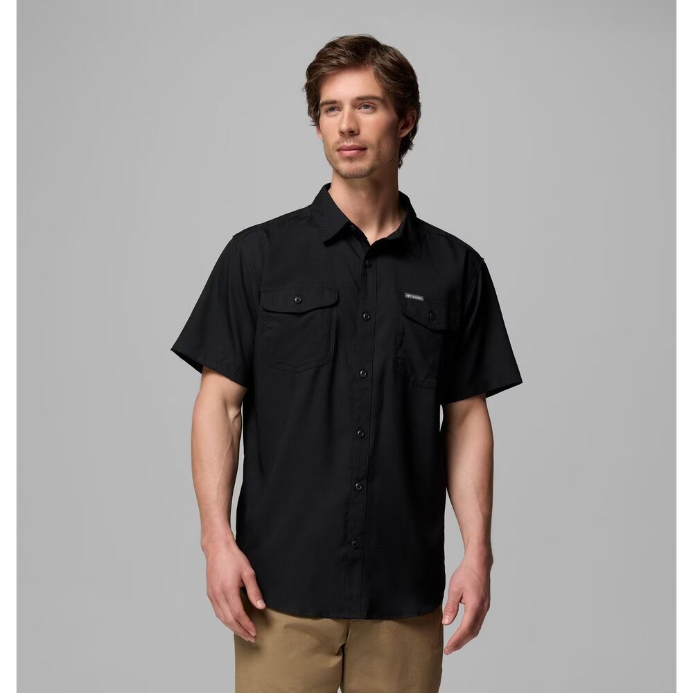 Columbia Men's Black Utilizer II Solid Short Sleeve Shirt Size Large